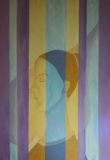 »Ženski portret II«, 2022, akril na platnu, 100 cm × 70 cm